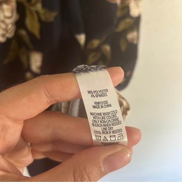 Nine Britton Abigail Brushed Knit Midi Dress Navy Blue Floral Formal Twist XXL - Picture 5 of 8